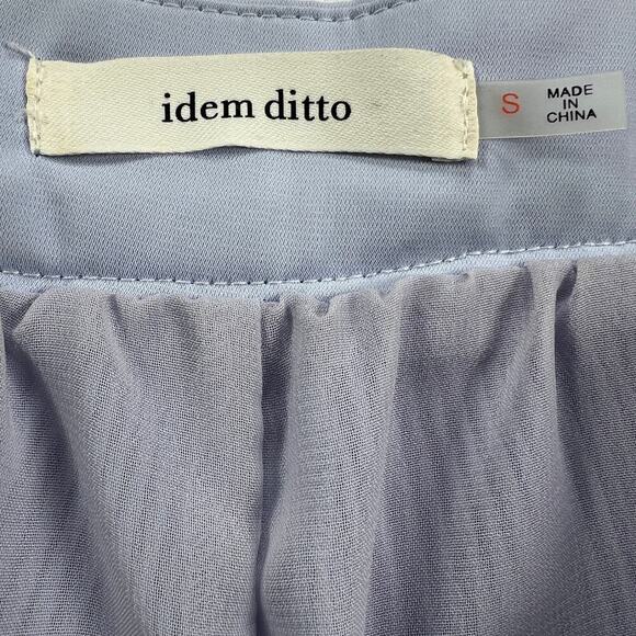 Idem Ditto Pleated Flowy Wide Leg Feminine Shorts Sky Blue Fully Lined Size S - Picture 6 of 10